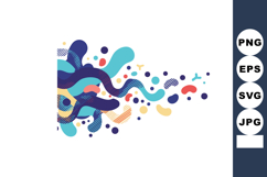 Abstract colorful shapes with dynamic flowing design and vib Product Image 1