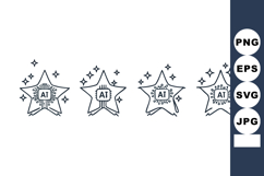 Artificial intelligence concept with AI text inside star sha Product Image 1