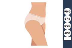 Female lower torso in underwear vector showing waist hips an Product Image 1
