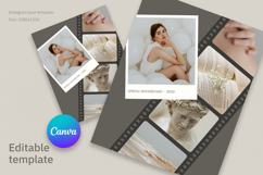 Polaroid Photo Collage Canva Template, Instagram Post Product Image 1