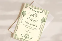 Hand Drawn Birthday Invitation Template Product Image 2