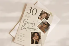 Photo Collage Birthday Invitation Canva Template Product Image 2