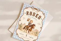Cowboy Rodeo Invitation Template, Editable Canva Product Image 2