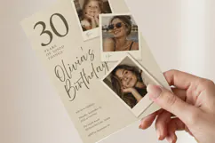 Photo Collage Birthday Invitation Canva Template Product Image 3