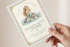 Mermaid Birthday Invitation Canva Template Product Image 3