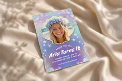 Mermaid Under The Sea Sweet 16 Photo Invitation Product Image 4