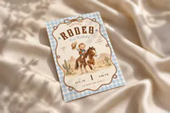 Cowboy Rodeo Invitation Template, Editable Canva Product Image 4