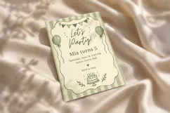 Hand Drawn Birthday Invitation Template Product Image 4