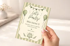 Hand Drawn Birthday Invitation Template Product Image 5