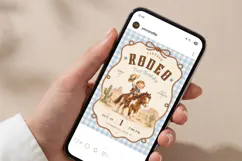 Cowboy Rodeo Invitation Template, Editable Canva Product Image 6
