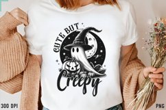 Cute but Creepy | Ghost Sublimation Quotes Design Product Image 1