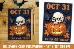 Cute Halloween Card Sublimation Clipart Product Image 1