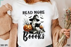 Read more boooks | Ghost Sublimation Quotes Design Product Image 1