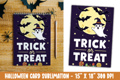 Cute Halloween Card Sublimation Clipart Product Image 1