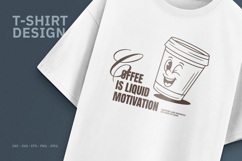 Retro Coffee Mascot T-Shirt Design Product Image 1