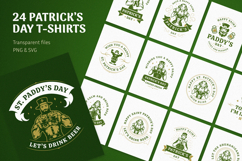St. Patrick's Day SVG &amp; PNG Bundle, 24 Retro T-Shirt Designs Product Image 1