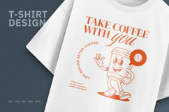 Retro Coffee Mascot T-Shirt Design Product Image 1