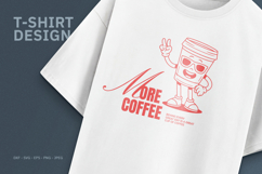Retro Coffee Mascot T-Shirt Design Product Image 1