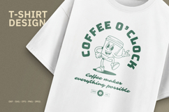Retro Coffee Mascot T-Shirt Design Product Image 1