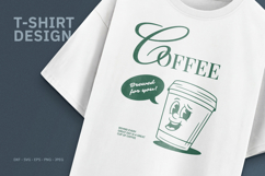 Retro Coffee Mascot T-Shirt Design Product Image 1