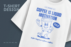 Retro Coffee Mascot T-Shirt Design Product Image 1