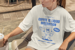 Retro Coffee Mascot T-Shirt Design Product Image 2