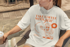 Retro Coffee Mascot T-Shirt Design Product Image 2