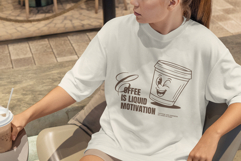 Retro Coffee Mascot T-Shirt Design Product Image 2