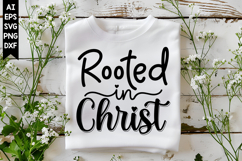 Rooted In Christ Svg, Christian Svg Designs Product Image 1