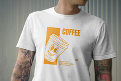 Retro Coffee Mascot T-Shirt Design Product Image 3