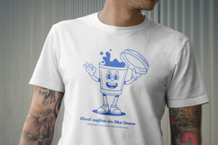 Retro Coffee Mascot T-Shirt Design Product Image 3