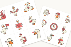 45 Cute Goose SVG &amp; PNG, Valentine's Day Illustrations Product Image 3