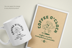 Retro Coffee Mascot T-Shirt Design Product Image 4