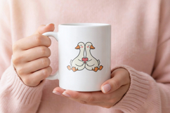 45 Cute Goose SVG &amp; PNG, Valentine's Day Illustrations Product Image 4
