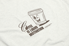 Retro Coffee Mascot T-Shirt Design Product Image 4