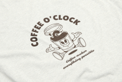 Retro Coffee Mascot T-Shirt Design Product Image 4