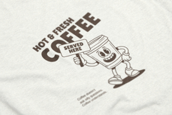 Retro Coffee Mascot T-Shirt Design Product Image 4