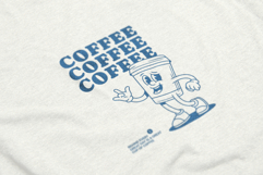 Retro Coffee Mascot T-Shirt Design Product Image 4