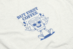Retro Coffee Mascot T-Shirt Design Product Image 4