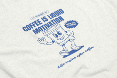 Retro Coffee Mascot T-Shirt Design Product Image 4
