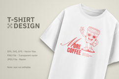 Retro Coffee Mascot T-Shirt Design Product Image 5