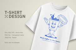 Retro Coffee Mascot T-Shirt Design Product Image 5