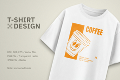 Retro Coffee Mascot T-Shirt Design Product Image 5