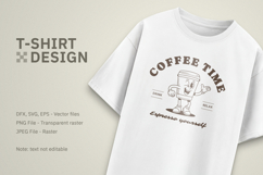 Retro Coffee Mascot T-Shirt Design Product Image 5
