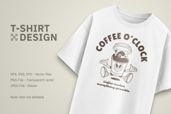 Retro Coffee Mascot T-Shirt Design Product Image 5