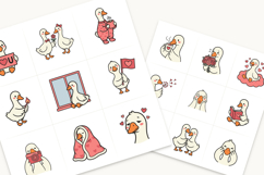 Cute Goose Clipart, 45 Valentine's Day Geese Illustrations Product Image 5