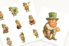 22 Watercolor Leprechaun Clipart, St. Patrick's Day PNG Product Image 5