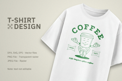 Retro Coffee Mascot T-Shirt Design Product Image 5