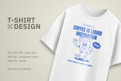 Retro Coffee Mascot T-Shirt Design Product Image 5