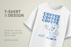 Retro Coffee Mascot T-Shirt Design Product Image 5